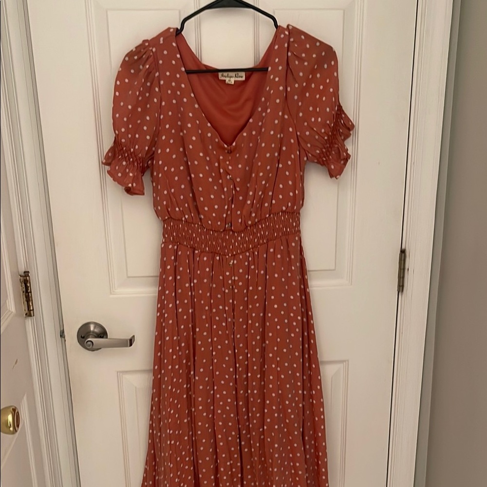 Polka Dot Midi Dress in Rust by Madewell
